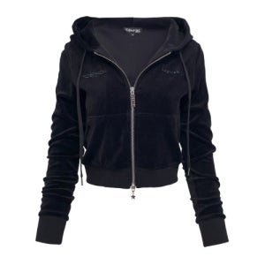 [익스파이어드걸] 벨로아 트랙 후드 집업 블랙 EGTS2C006PK