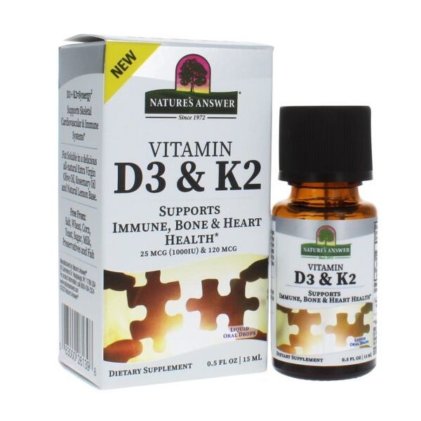 6X 네이쳐스엔서 <b>비타민 D3 K2 드랍스</b> 15ml