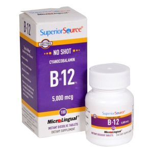 5개X 슈페리어소스 노샷 B 12 5000 <b>mcg</b> 마이크로링구어 기타