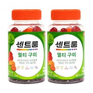 센트룸 멀티 구미 160정 (80구미 x 2통) 젤리 종합 비타민 어린이와 성인 모두 섭취