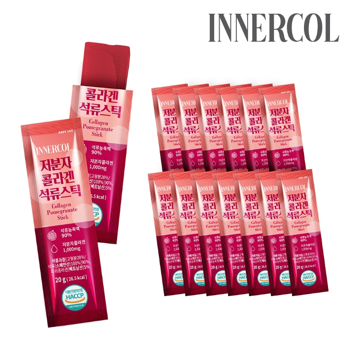 <b>이너콜 저분자콜라겐 석류</b>젤리 <b>스틱</b> 1세트(20g x 15개입)