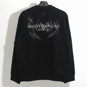 우영미 남성 웨이브 그래픽 스웨트셔츠 맨투맨 블랙 W243TS28723B W243TS28723B
