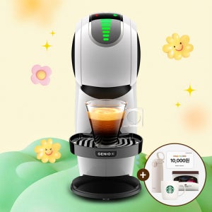 돌체구스토 [쿠팡이츠 1만원권] 돌체구스토 커피머신 지니오S 터치 화이트 (굿즈돌체구스토 캡슐 6P 틴케이스+카푸치노 머그+써모스 캐리 루프 원터치 텀블러(색상랜덤))