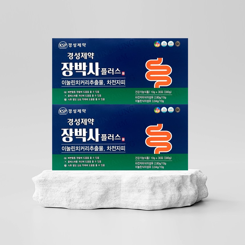 경성제약 장박사플러스 2BOX 차전자피환 숙변 쾌변 <b>변비</b>움  10g  60개