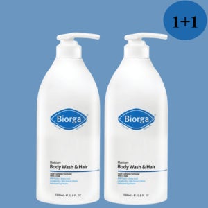 바이오가 바이오가 모이스춰 바디워시 앤 헤어 1000ml+1000ml