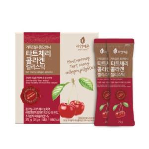 <b>자연에온</b> <b>자연에온 가득담은</b> 몽모랑시 <b>타트체리 콜라겐 젤리스틱</b> 25g x 15포