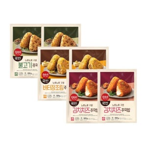 햇반 쿡반 주먹밥 500g 불고기 x2개+버터장조림 x2개+김치치즈 x2개