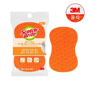 [3M]제로스크래치 올인원 아크릴수세미 1입(흠집방지용)