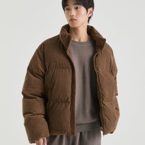 [무신사 스탠다드] 데일리 푸퍼 코듀로이 숏 패딩 재킷 [바로크 브라운] MMDJJBZ13-QB