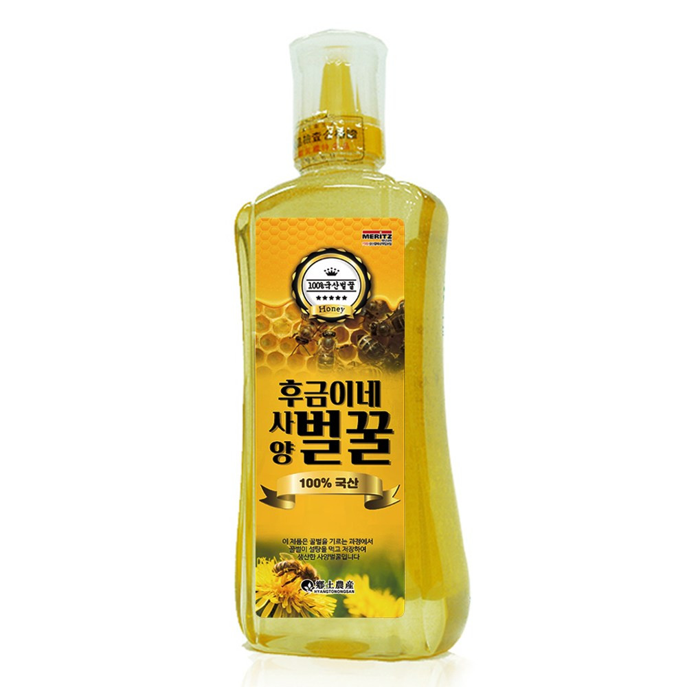 <b>향토농산</b> 금산 아카시아 순수 벌꿀 꽃꿀 후금이네사양벌꿀 1kg S