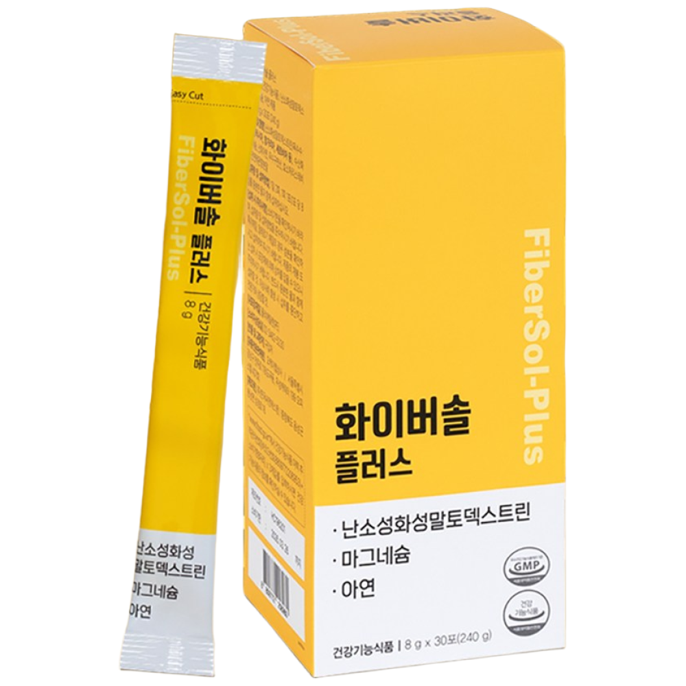 화이버솔 플러스(1박스/15일) 식이섬유 보충제 쾌변도움 면역강화 난소화성말토덱스트린  2개  15회분