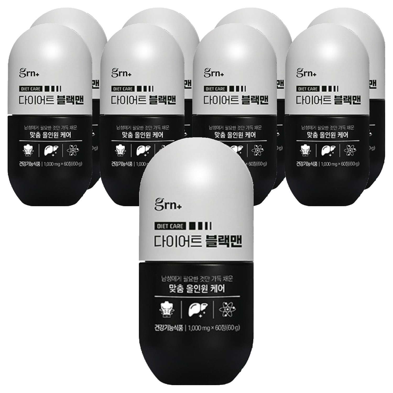 GRN 다이어트 블랙맨 60g  60정  9개