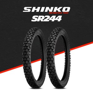 신코 타이어 듀얼 스포츠 SR244 공도 트랙 겸용 오토바이 앞 뒤 타이어