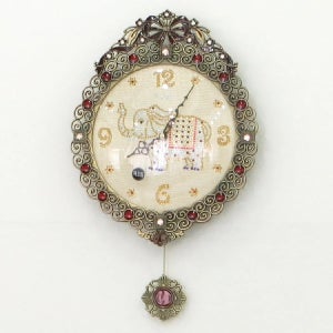 퍼블릭아트 물방울 코끼리 추 벽시계