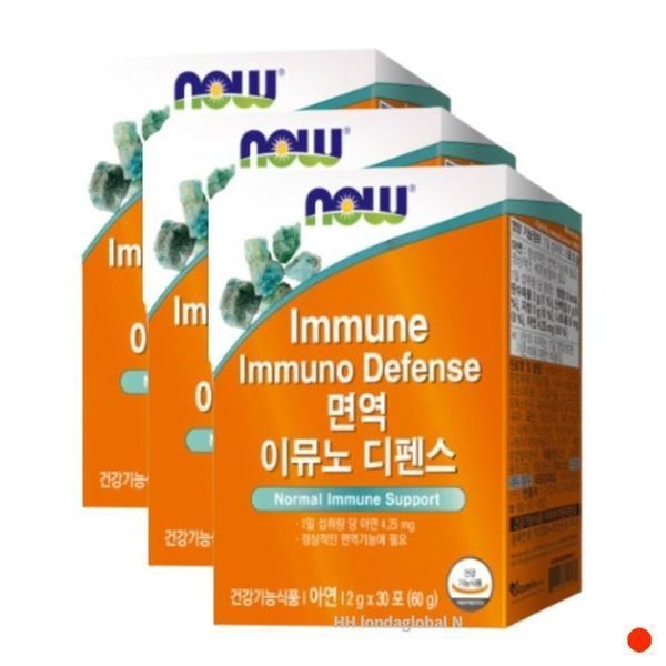 [하프클럽]나우푸드 아연 보충 <b>면역 이뮤노 디펜스</b> 분말 3개월분