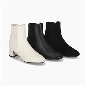 엘칸토 여성 스퀘어토 베이직 가죽 앵클 부츠  5cm LCWA22U44C