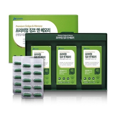 은행잎추출물 혈행 기억력 개선에 도움을 줄수있는 식약처인정 징코 토코페롤 아연  90정  6개