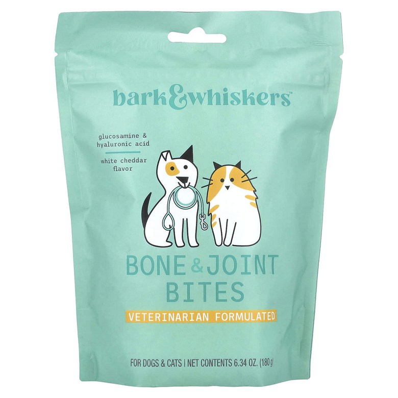 <b>닥터머콜라</b> <b>Dr. Mercola</b> Bark &amp; Whiskers <b>뼈</b> 및 관절 교합체 강아지 고양이용 화이트 체다  1개