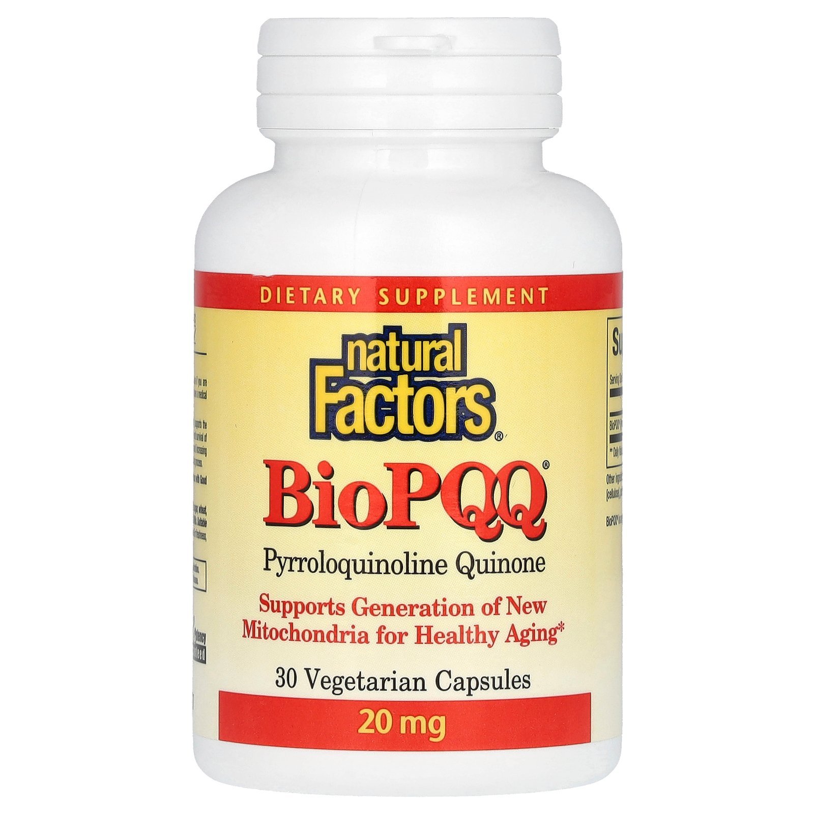 Natural Factors <b>BioPQQ 20mg</b> 베지 캡슐 30정