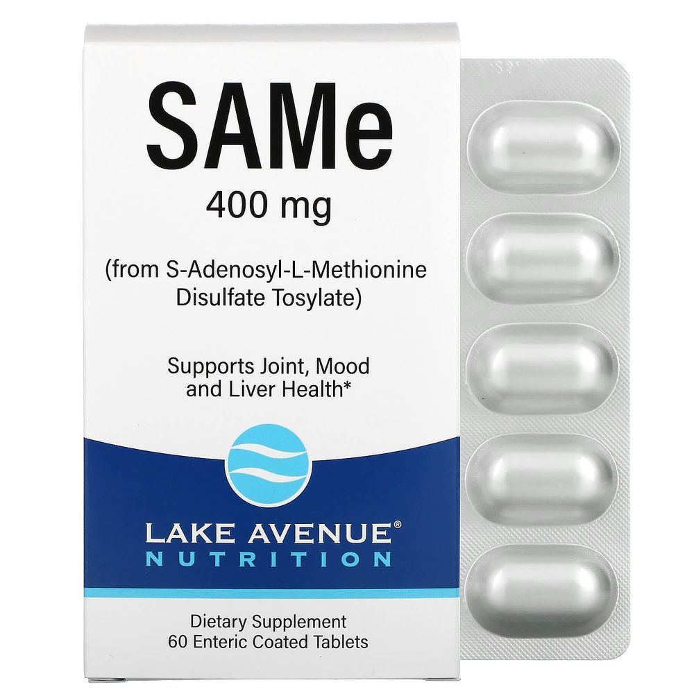 레이크에비뉴 <b>SAMes</b> 토실레이트 400mg 60정 s<b>아데노실</b> L<b>메티오닌</b> 글루타치온부스터 조인트/리버서포트  1개