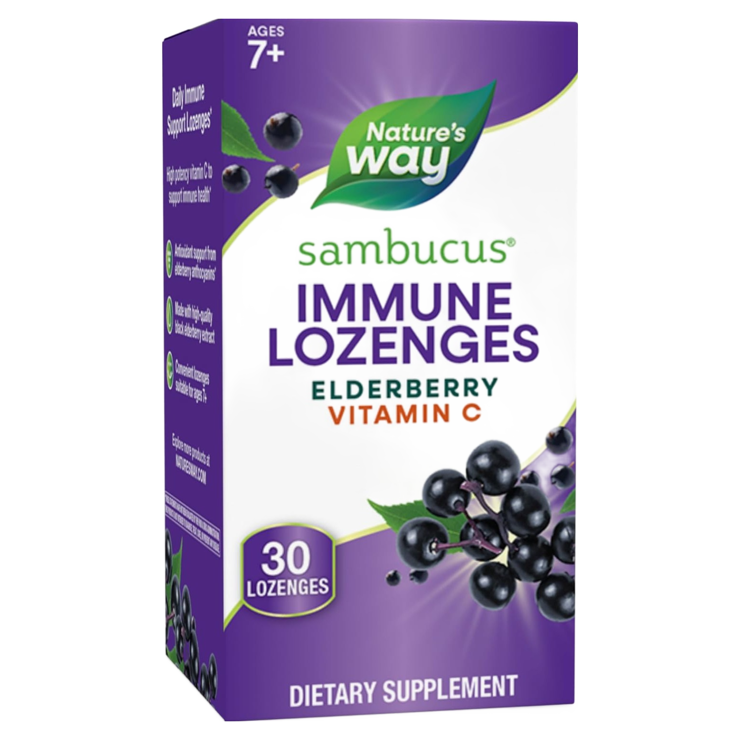 네이쳐스웨이 오리지널 샘부커스 스탠더다이즈드 엘더베리 로젠지  1개  30정