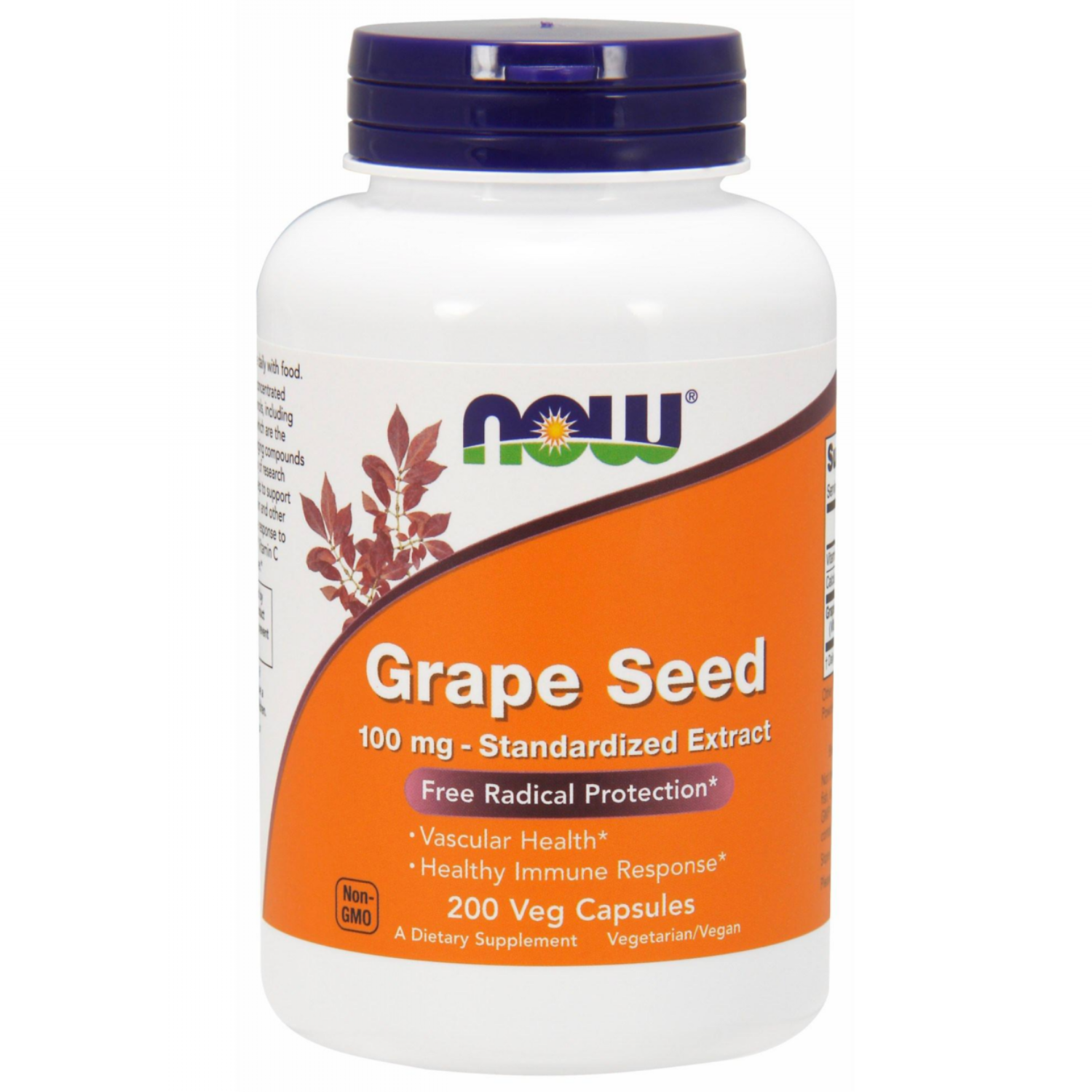 나우푸드 <b>그레이프 씨드 100mg</b> 베지 캡슐 비건  200정  1개