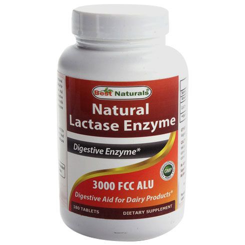 베스트네츄럴스 내추럴 <b>락타아제</b> 엔자임 3000 FCC ALU 타블렛  1개  180정