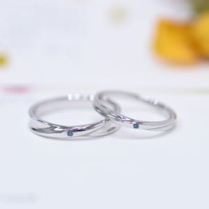 무료각인/블루다이아몬드셋팅)둘이서만나다커플반지, 12months