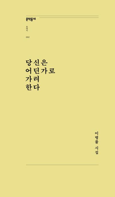 당신은 어딘가로 가려 한다 : 이병률 시집