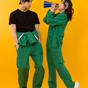 [대여] 그린 정비복 점프슈트 긴팔 체육대여 반티 운동회 졸업사진