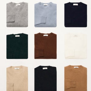 [이코르] 메리노 울100 베이직 크루넥 니트_9 COLOR EC24FWKNIT02