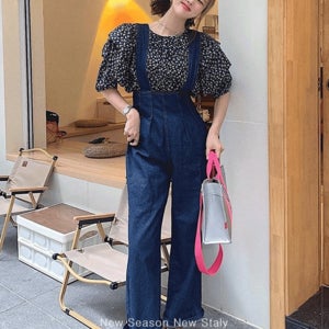 PL-132 데님 오버롤 팬츠