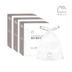 [위주]끈으로 쪼이는 쪼이백 분리수거 비닐봉투 50L 80매 3개