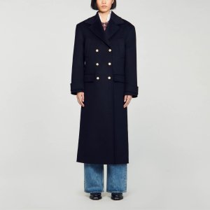 [산드로] 더블 브레스트 롱 코트 SF23A3FRCH639 SFPOU00584