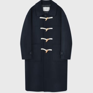 [키뮤어] [WOOL 80] 울 세미오버핏 더플 코트_네이비 KBDWUCL002NY