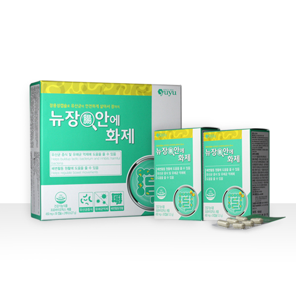 유유제약 <b>뉴장안에화제</b> 1박스 450mg x 30캡슐