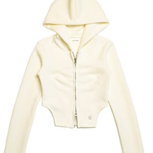 돈애스크마이플랜 Swan Lake Crop 2way Zip Up Hoody_Cream