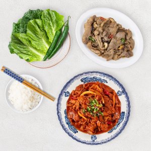 한돈 양념육 1kg (고추장 제육볶음 500g+간장 불고기 500g)