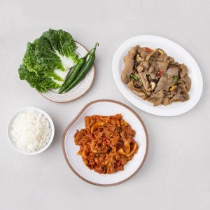 한돈 양념육 1kg (고추장 제육볶음 500g+간장 불고기 500g)