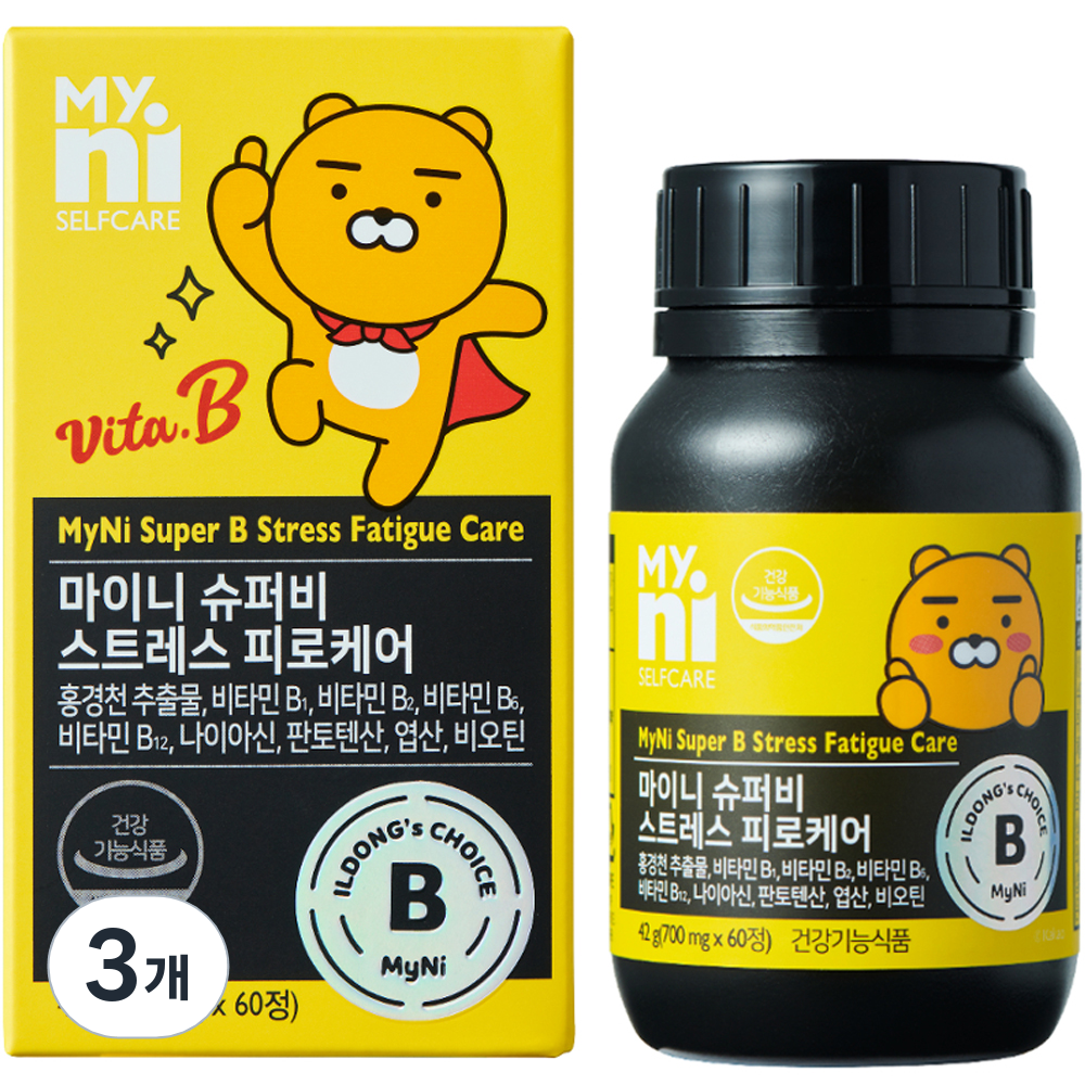 마이니 슈퍼비 <b>스트레스</b> 피로케어  60정  3개