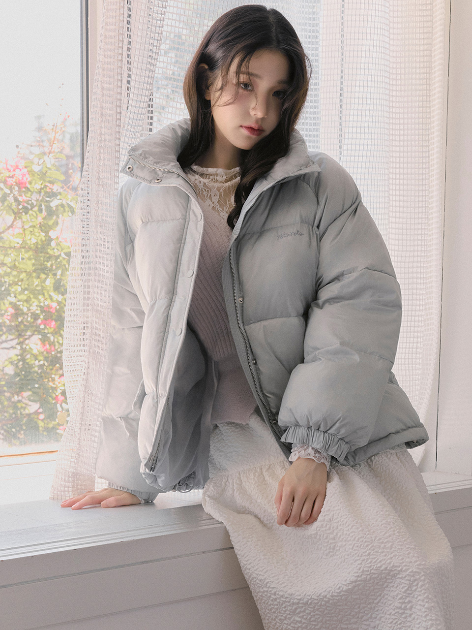 RAGLAN WELLON PADDING GRAY