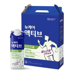 [본사공식몰] 뉴케어 액티브 오리지널 200ml (16팩) 대상웰라이프 시니어 액상 단백질 음료 부모님 선물 노인 하이 프로틴