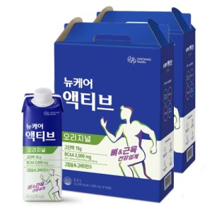 [본사공식몰] 뉴케어 액티브 오리지널 200ml (32팩) 대상웰라이프 시니어 액상 단백질 음료 부모님 선물 노인 하이 프로틴