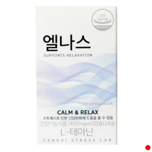 <b>세레비 엘나스</b> 스트레스 긴장 완화 L 테아닌 60캡슐