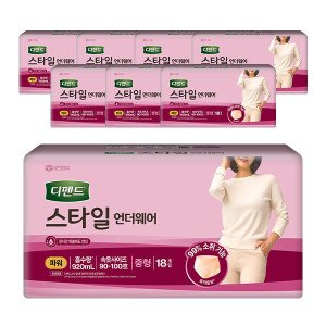 디펜드 스타일 언더웨어 여성 파워 중형 18매 x8팩