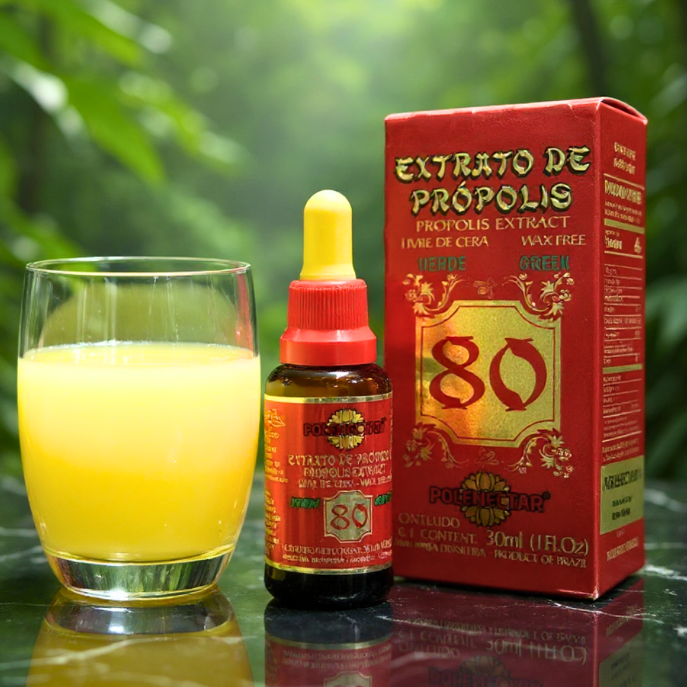 폴리넥타 브라질 <b>그린 프로폴리스</b> 원액 <b>왁스</b>프리 80 리퀴드 액상 스포이드  30ml  1개