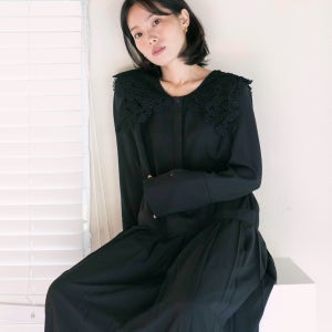 [단독할인] 블랙 빅 칼라 드레스, ym store [와이엠 스토어]