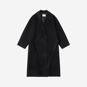 SIOT4129 캐시미어 블렌드 핸드메이드 코트_Black