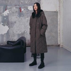 [랩] (웰론) 뽀글이 후드 롱패딩 점퍼 AQ4PDA67 AQ4PDA67