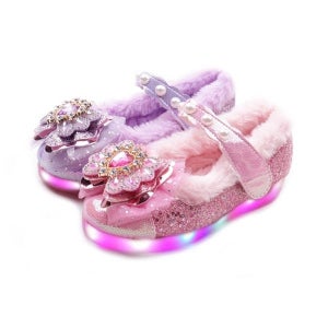 [보리보리]풋풋 하츄 LED 털구두 털단화 불빛털구두 여아신발